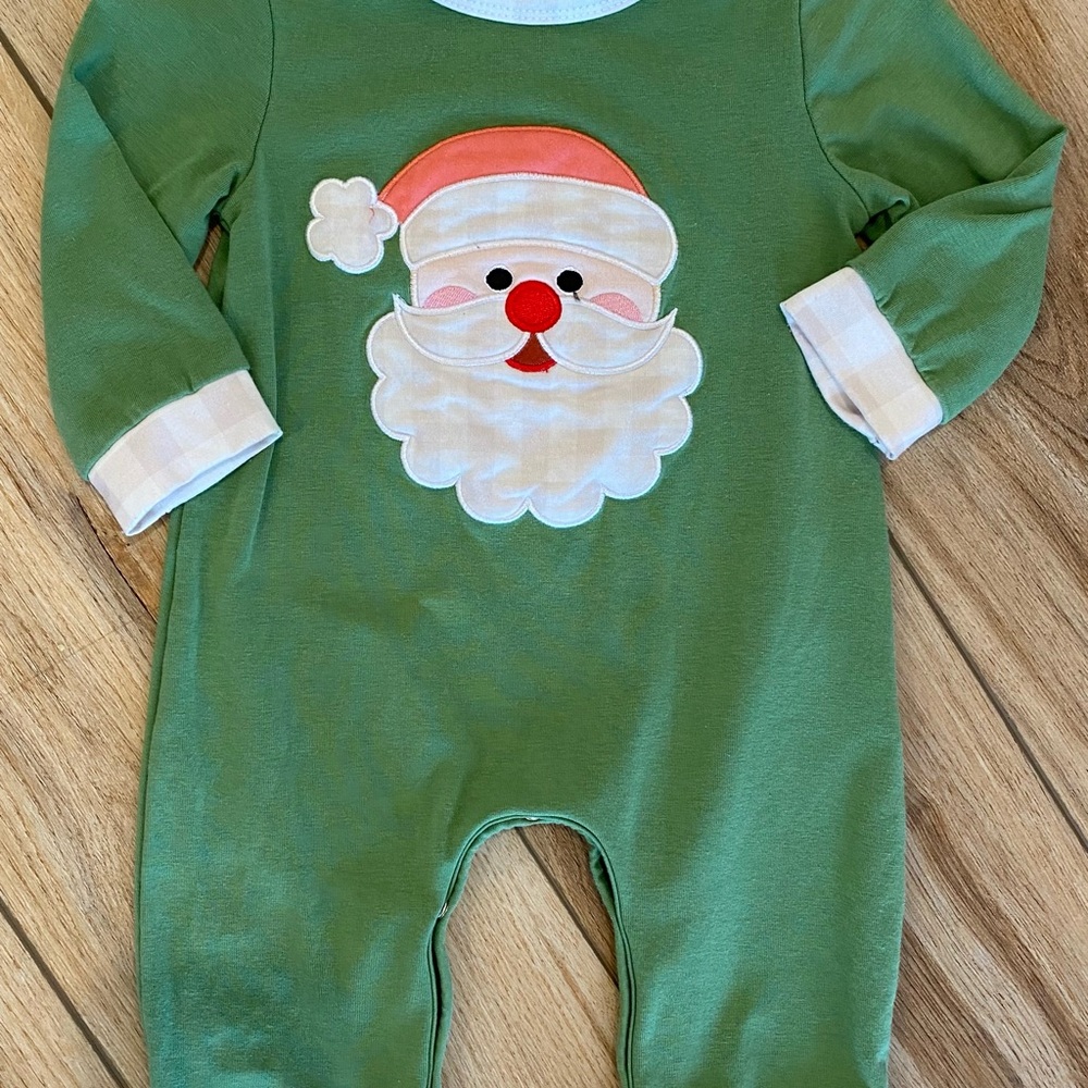 Green Santa Kids One Piece